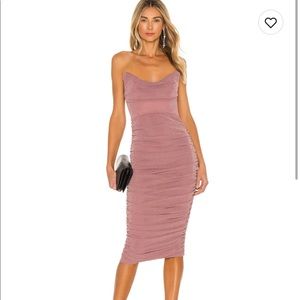 Revolve x Michael Costello India MIDI Dress Blush Size M NWT